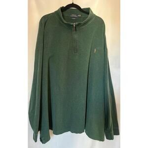 Polo Ralph Lauren Green 1/4 Zip Pullover Sweatshirt Big & Tall Size 5XB